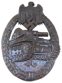 WORLD WAR II NAZI GERMAN THIRD REICH PANZER BADGE