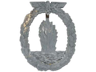 WWII GERMAN KRIEGSMARINE MINESWEEPER WAR BADGE