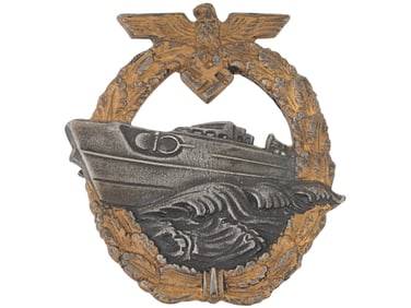 WWII NAZI GERMAN KRIEGSMARINE E BOAT BADGE