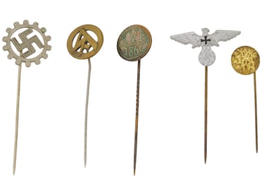 GROUP OF WORLD WAR II NAZI GERMAN THIRD REICH STICKPINS