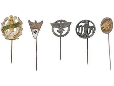GROUP OF WORLD WAR II NAZI GERMAN THIRD REICH STICKPINS