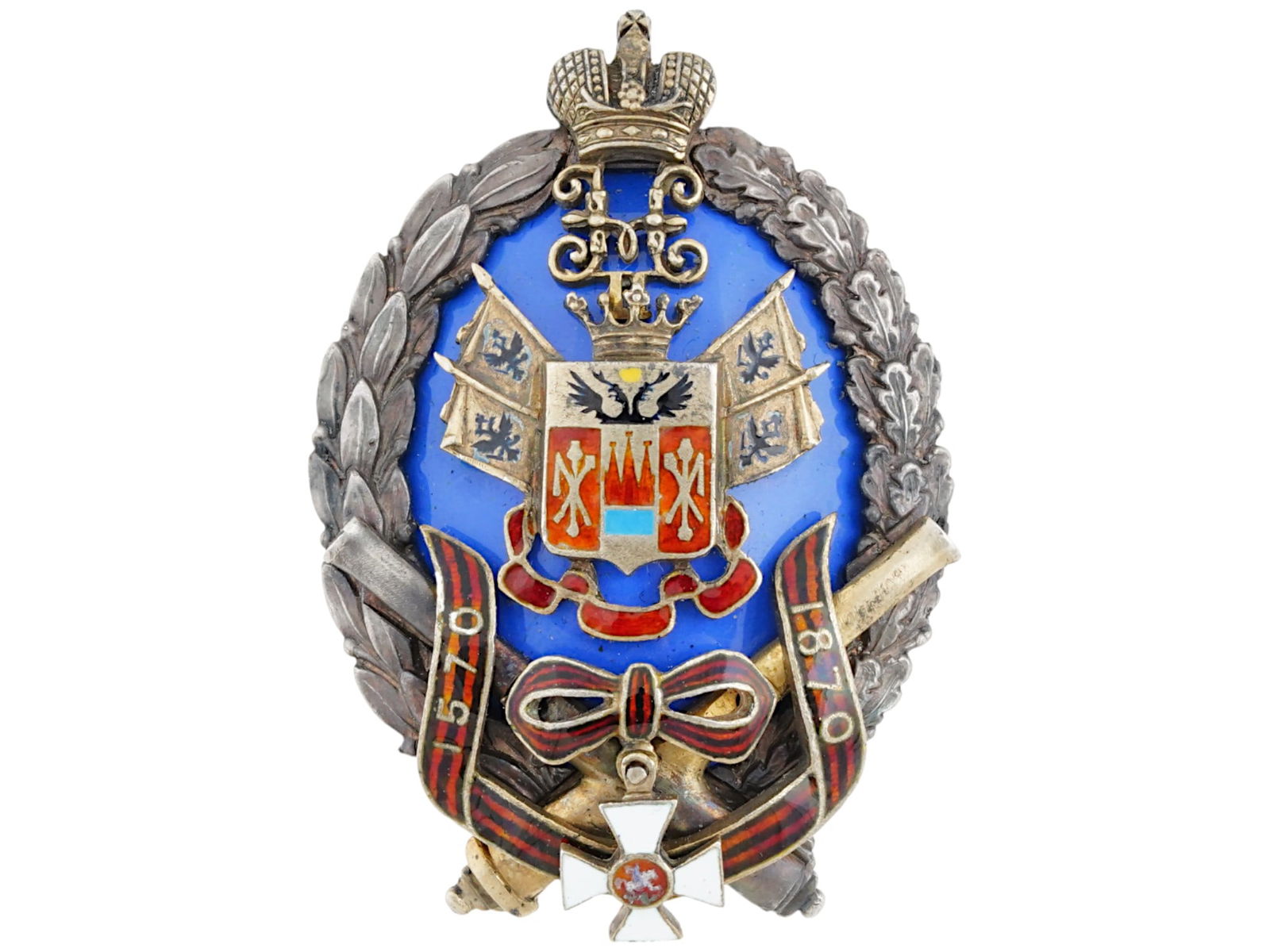RUSSIAN SILVER REGIMENTAL BADGE OF DON COSSACK ARMY (1 of 9)