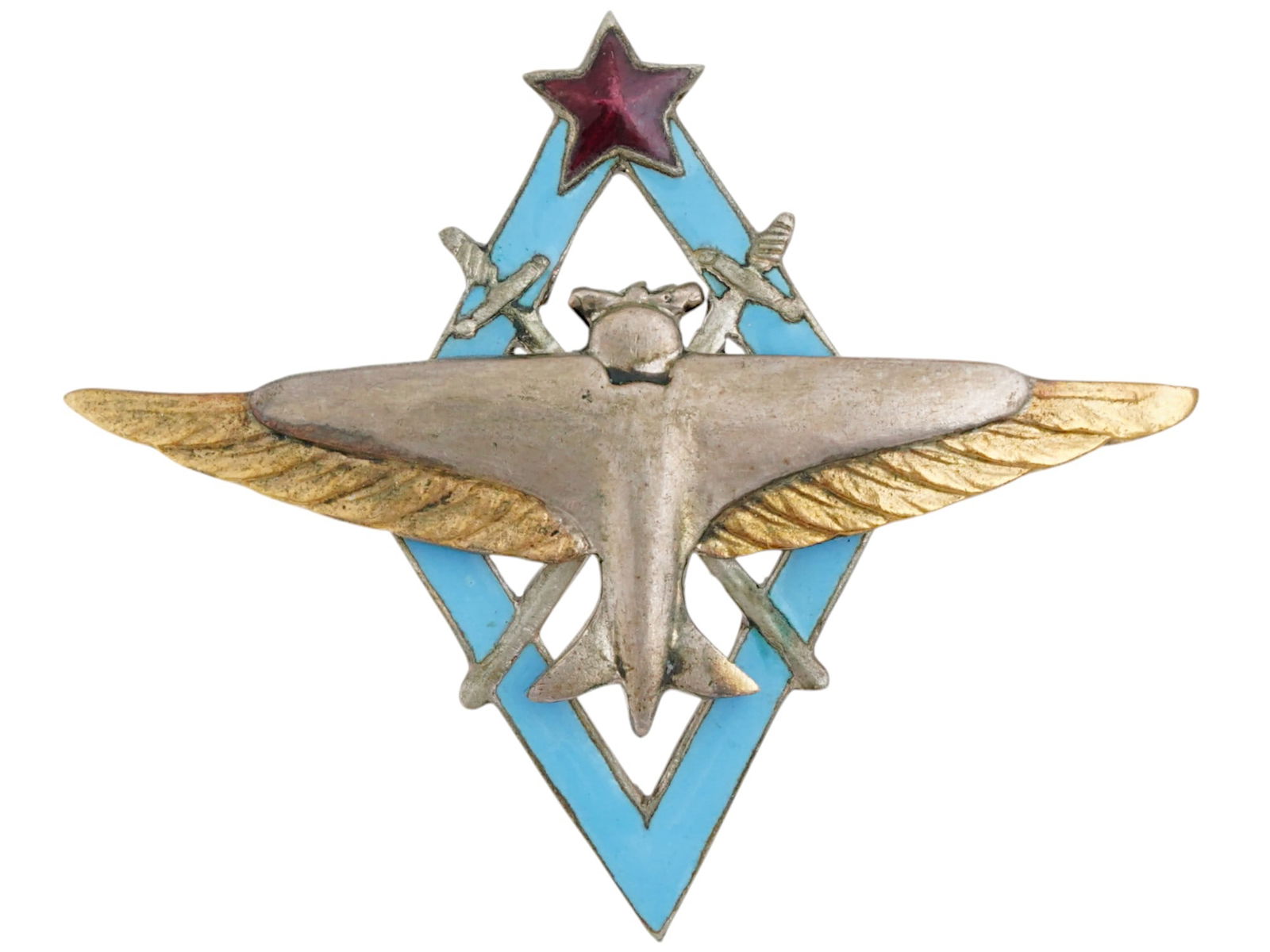 SOVIET BADGE PILOT OF MILITARY AVIATION SCHOOL (1 of 7)