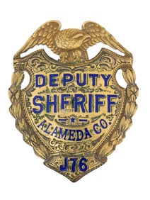 ANTIQUE ALAMEDA SPECIAL DEPARTMENT SHERIFF BADGE