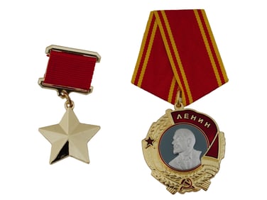 HERO OF USSR GOLDEN STAR AND LENIN ORDER REPRO