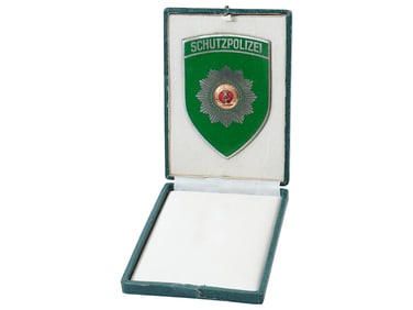 GDR STASI MINISTRY FOR STATE SECURITY ENAMELED BADGE