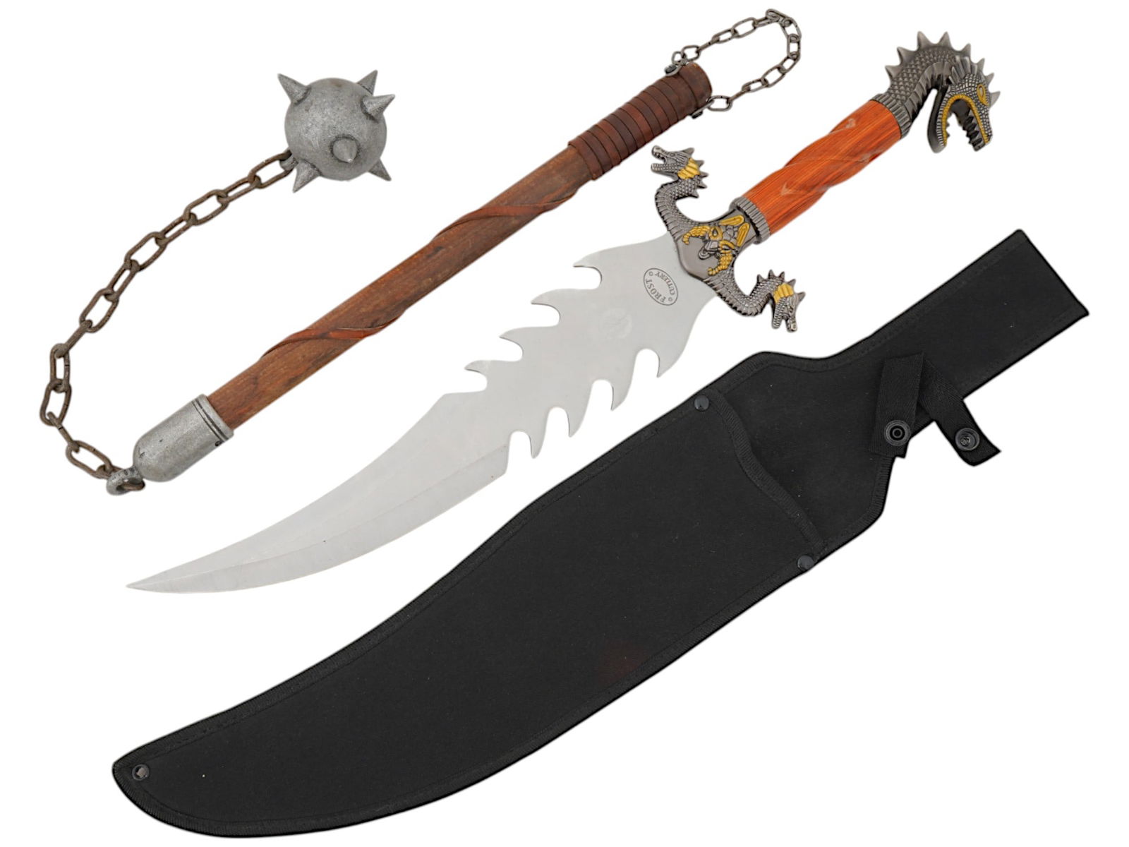 LOT OF TWO SOUVENIR SWORD AND MACE WEAPONS (1 of 4)