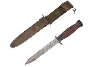WWII U.S. ARMY M4 CARBINE BAYONET KNIFE W M8A1 SCABBARD
