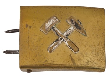 NAZI WWII TYPE CIVIL MINING ASSOCIATION BELT BUCKLE
