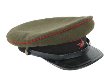 WWII RUSSIAN SOVIET TANK ARMY OFFICER UNIFORM VISOR HAT
