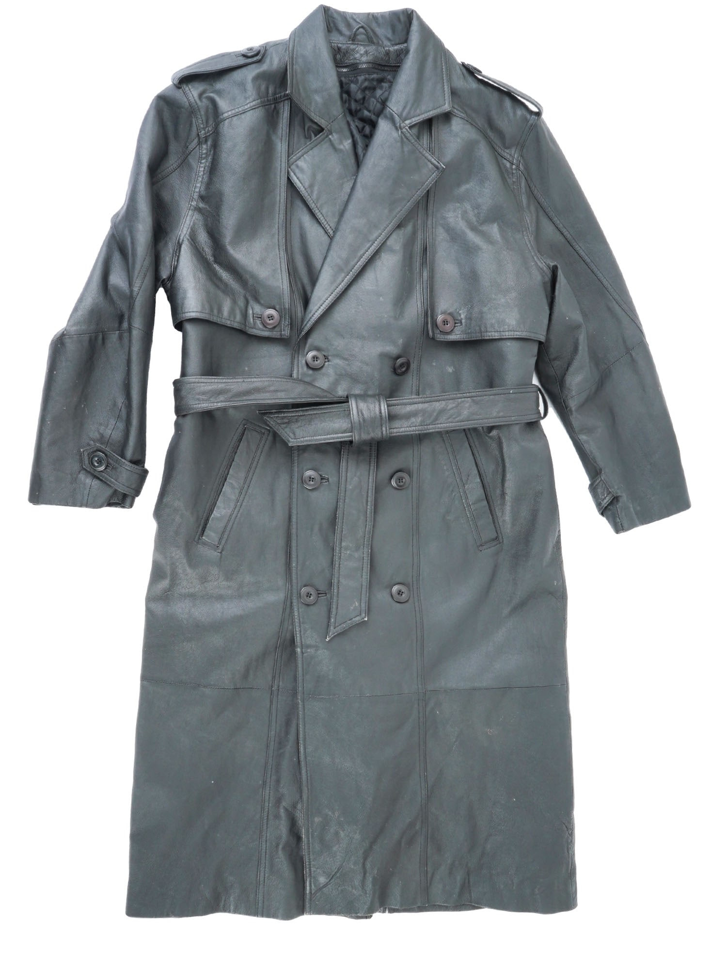 RUSSIAN SOVIET CUSTOM MADE KGB LEATHER OFFICER COAT (1 of 4)