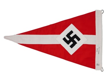 GERMAN WWII MODEL HITLER YOUTH VEHICLE PENNANT