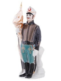 VTG PORCELAIN VODKA PORUCHIK RZHEVSKY FIGURAL BOTTLE