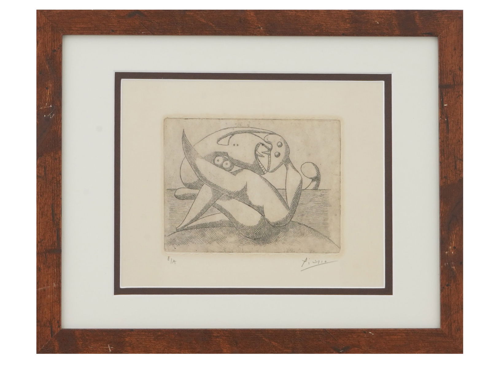 LTD SPANISH LOVERS ETCHING SIGNED PABLO PICASSO (1 of 5)