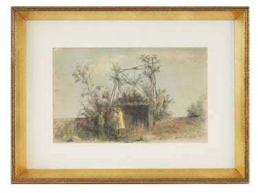 AMERICAN PAINTING BY WALTER GRANVILLE SMITH WATERCOLOR