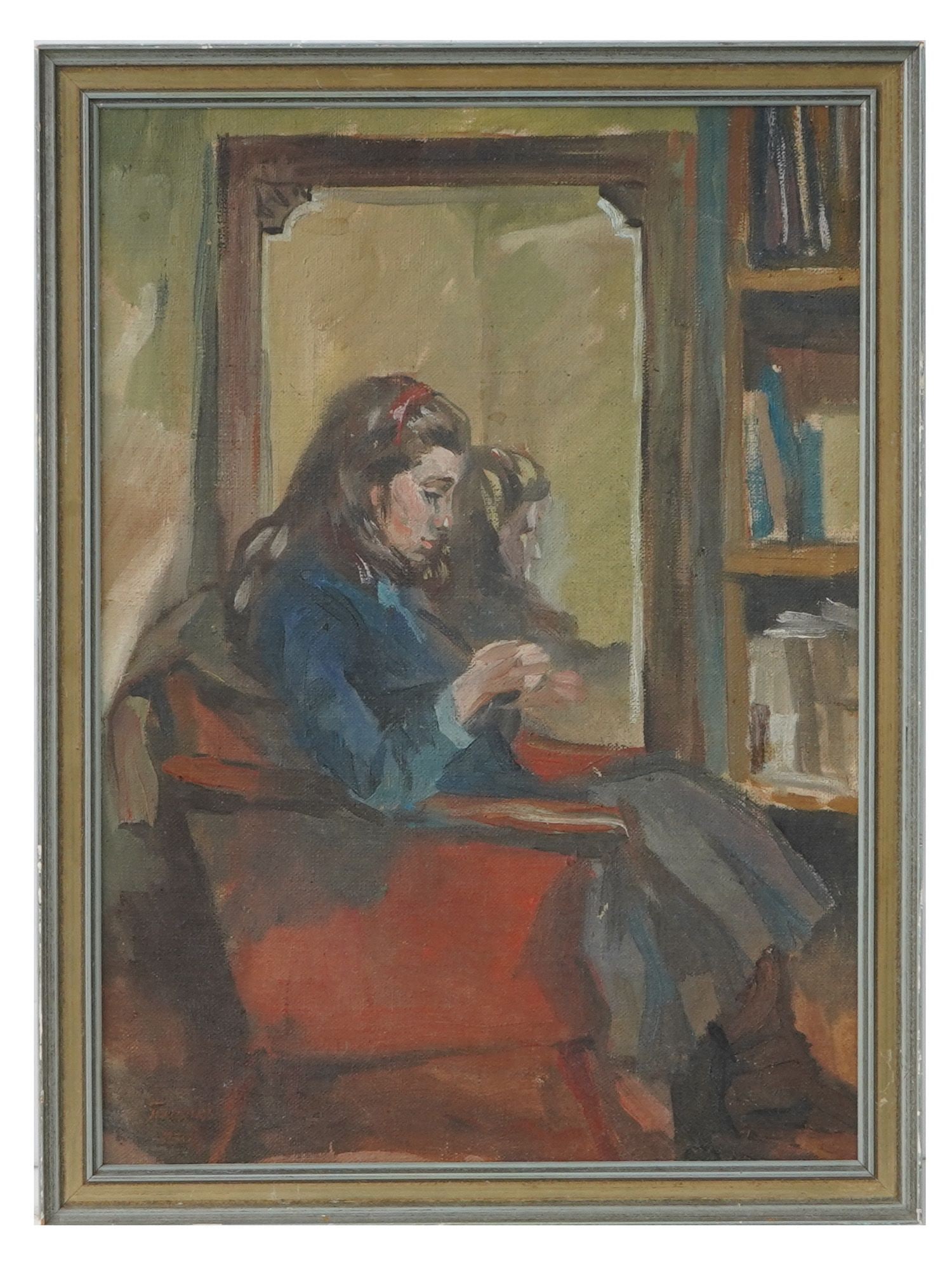 RUSSIAN PORTRAIT OIL PAINTING SIGNED YURI PIMENOV (1 of 4)