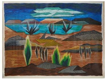 MID CENTURY INDIAN SCHOOL JEHANGIR SABAVALA PAINTING