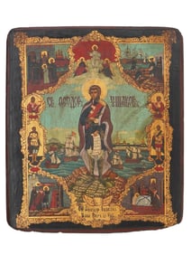 RUSSIAN HAND PAINTED ICON OF SAINT FEODOR USHAKOV