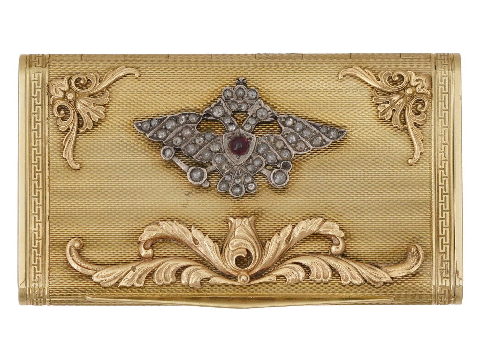 RUSSIAN 56 GOLD DIAMONDS GEMSTONE CIGARETTE CASE (1 of 5)
