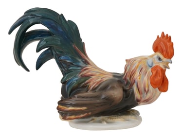 ROSENTHAL PORCELAIN ROOSTER FIGURINE BY J FELDTMANN