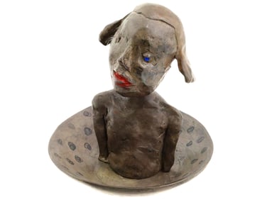 LENA CRONQVIST SWEDISH PAINTED BRONZE SCULPTURE