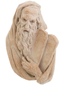 PLASTER SCULPTURE OF MOSES WITH TABLETS OF STONE