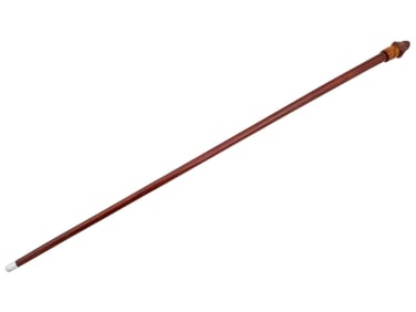 HAND CARVED WOOD WALKING CANE W COMPARTMENT FOR PILLS