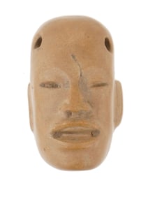 ANCIENT PRE COLUMBIAN TEOTIHUACAN STONE MASK