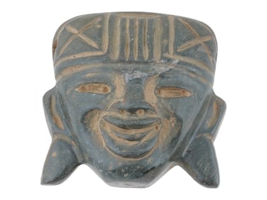 ANCIENT PRE COLUMBIAN STONE MASK 450 TO 650 AD