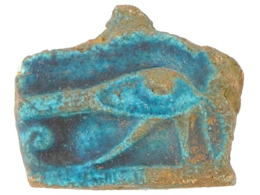 ANCIENT EGYPTIAN FAIENCE EYE AMULET EYE OF HORUS 305 BC