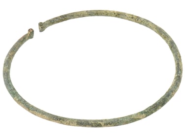 ANCIENT CELTIC BRONZE TORC 100 TO 200 BC