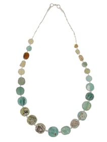ANCIENT ROMAN GLASS BEAD NECKLACE 100 TO 300 AD