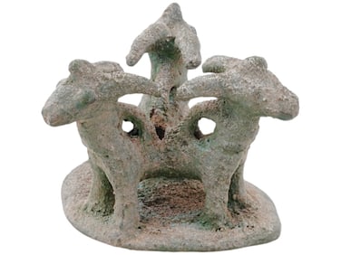 ANCIENT MESOPOTAMIAN BRONZE HORNED ANIMALS 1200 BC