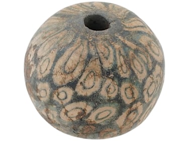 ANCIENT PHOENICIAN FUSED GLASS BEAD 500 TO 300 BC