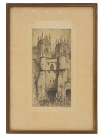 FEATHERSTONE ROBSON ENGLISH CITYSCAPE LITHOGRAPH