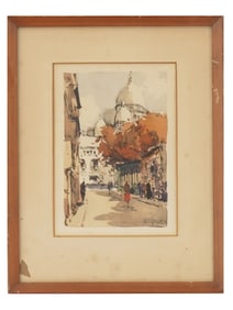 HENRI ALEXIS SCHAEFFER FRENCH CITYSCAPE LITHOGRAPH