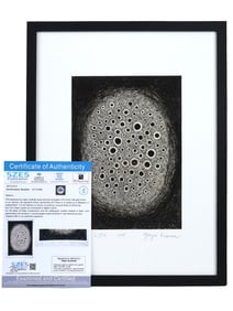 SIGNED YAYOI KUSAMA 1995 LITHOGRAPH WITH COA
