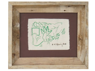 AFTER KEITH ALLEN HARING AMERICAN OIL PAINTING