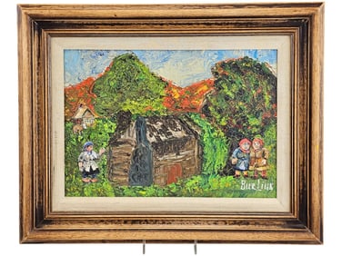 DAVID BURLIUK (RUSSIAN/AMERICAN 1882-1967) OIL PAINTING