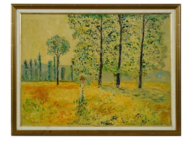 AFTER CLAUDE MONET IMPRESSIONIST LANDSCAPE PAINTING