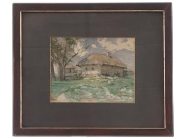 CONSTANTIN WESTCHILOFF RUSSIAN WATERCOLOR PAINTING 1907