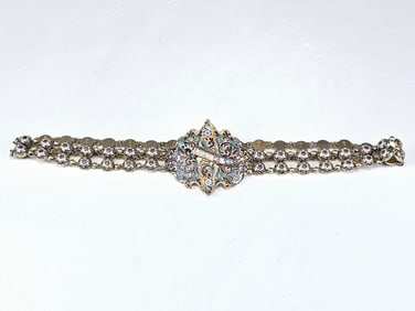 9TH C RUSSIAN GILT SILVER CLOISONNE ENAMEL BELT