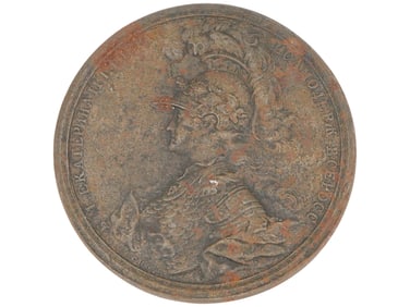 RUSSIAN BRONZE MEDAL CORONATION OF CATHERINE II