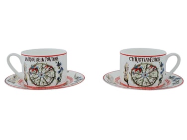 CONTEMPORARY CHRISTIAN DIOR PORCELAIN COFFEE SET