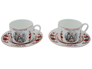 CONTEMPORARY CHRISTIAN DIOR PORCELAIN COFFEE SET
