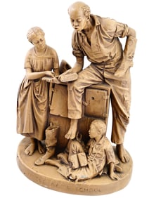 JOHN ROGERS UNCLE NEDS SCHOOL PLASTER SCULPTURE