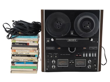 SONY TC-580 REEL TAPE RECORDER WITH ACCESSORIES