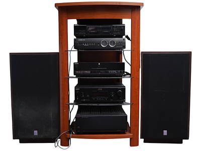 HI FI STEREO RACK POWER PRE AMP SACD SPEAKERS TAPE DECK