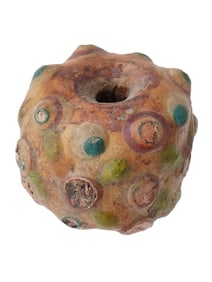 ANCIENT PHOENICIAN RAISED EYES TERRACOTTA BEAD