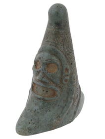 ANCIENT PRE COLUMBIAN TAINO STONE ZEMI IDOL FIGURE